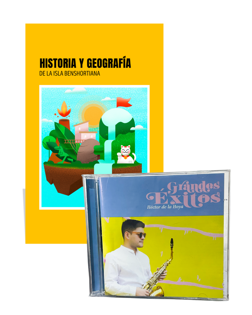 Bundle – Libro Historia y Geografía de la Isla Benshortiana + Disco Grandes Éxitos